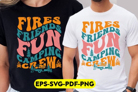 Fire Friends Fun Camping T-Shirt Tee Graphics