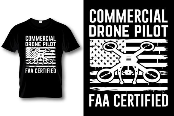 Flying Drone T-shirt Design Pilot
