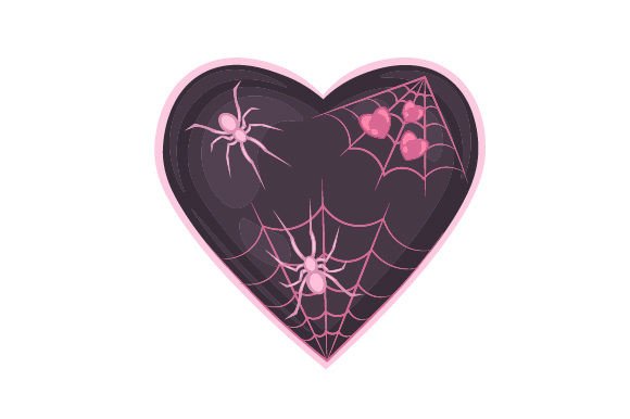 Halloween Heart with Spiders Sticker