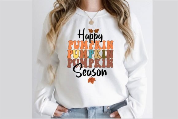 Happy Pumpkin Season Retro Design