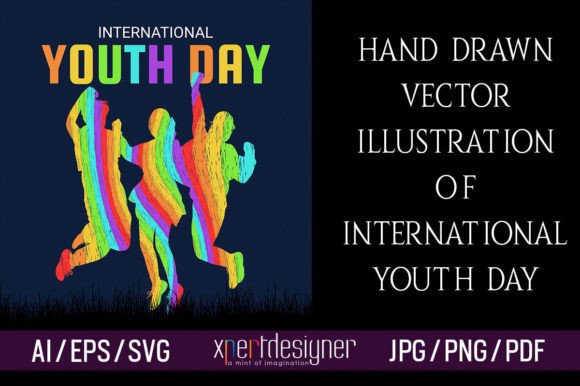 International Youth Day Vector Design-01: A Graphic Design Asset for Creative Projects